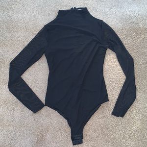 Tiger mist black mesh body suit